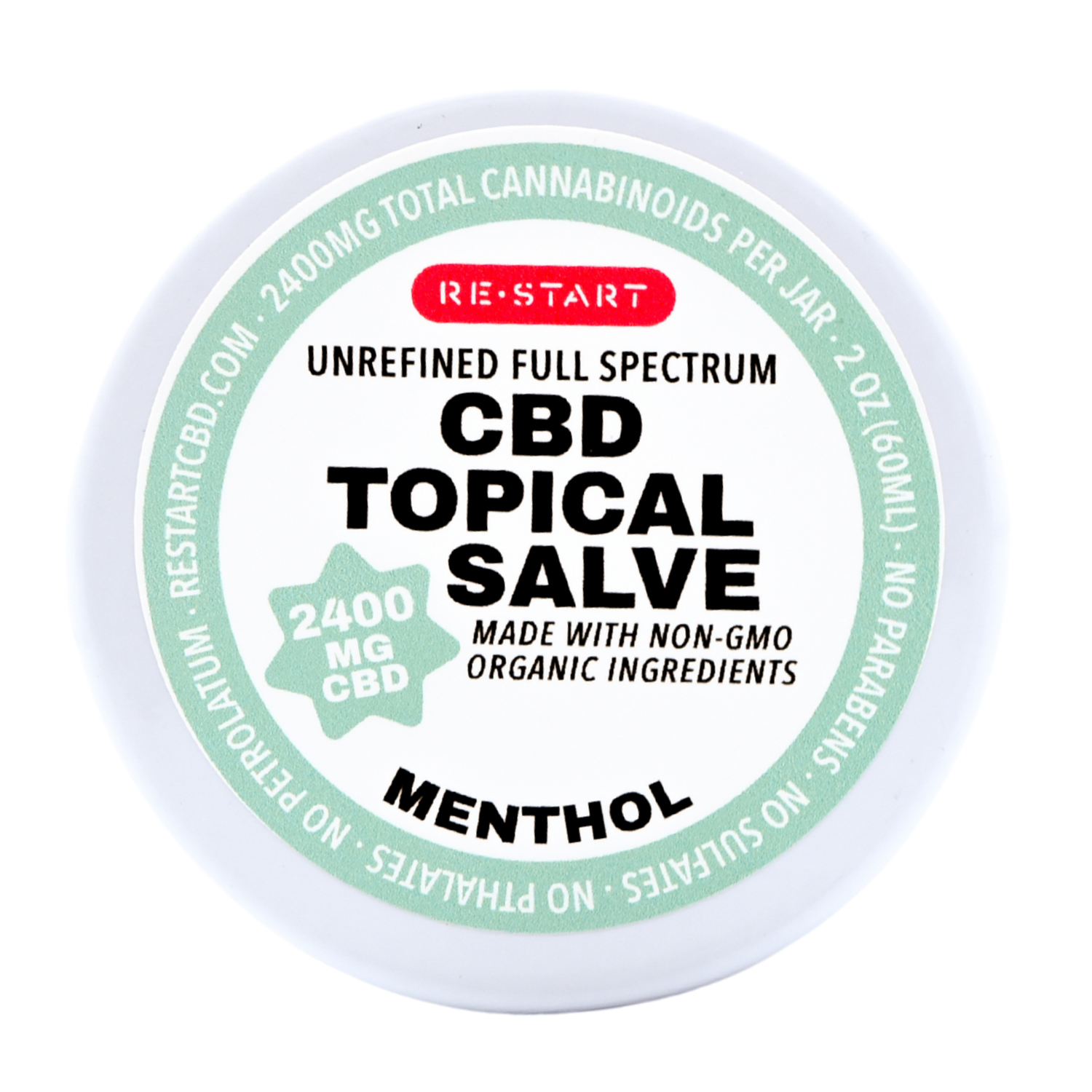 Raw Full Spectrum CBD Salve 2400MG - Menthol